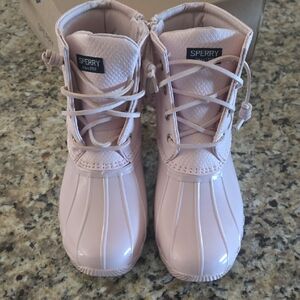 Sperry Light Pink Waterproof Boots